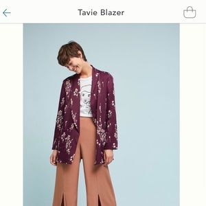 Anthropologie Tavie Blazer (Green Striped)